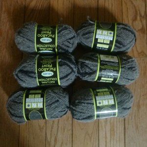 6 Skeins Sensations Natural Collection Felt-able Pacaboo Yarn - Charcoal Black